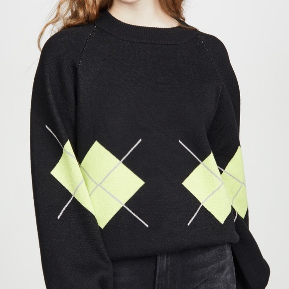 J.O.A. Argyle Crew Neck Sweater - Picture 2 of 4